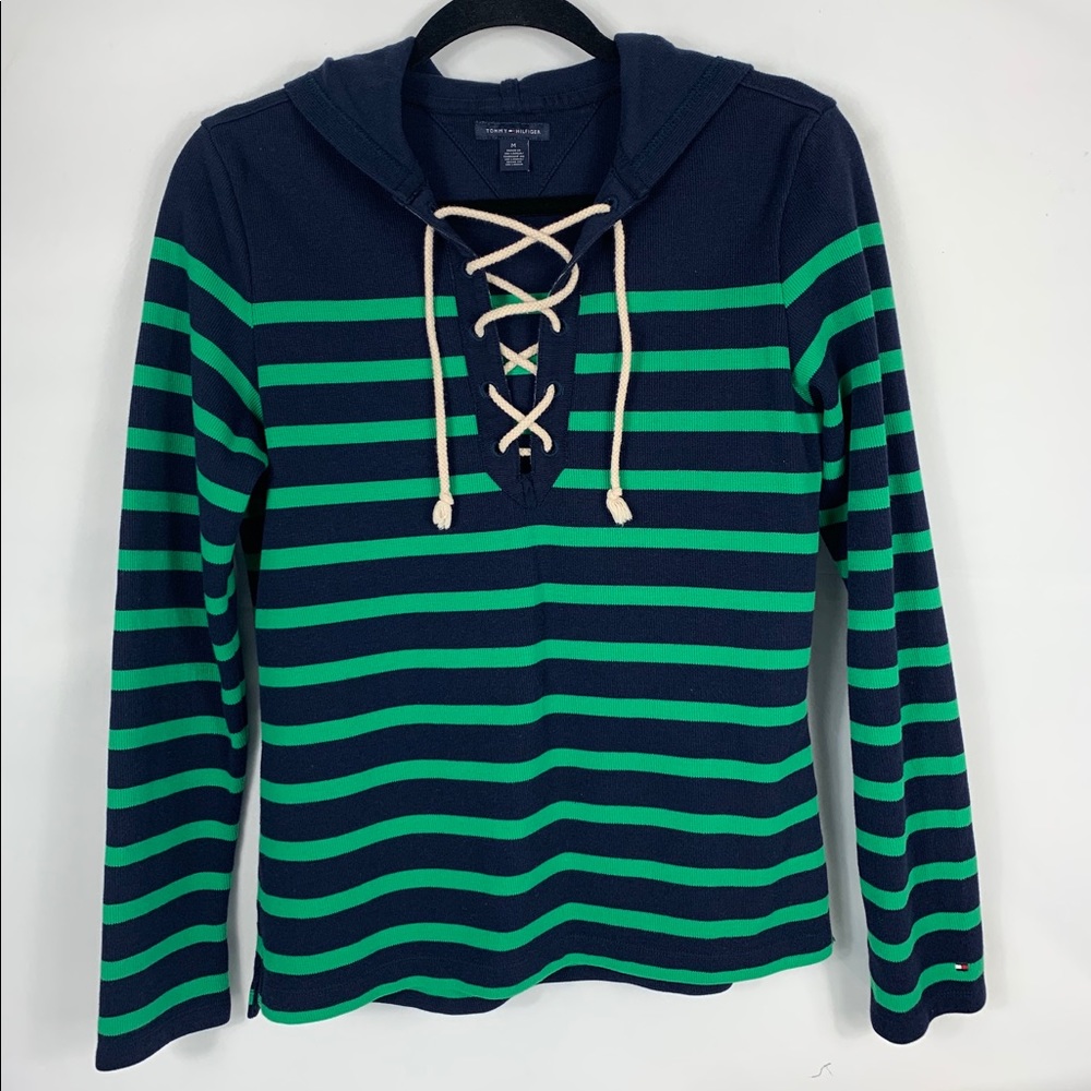 Tommy Hilfiger Women’s Medium Stripped Shirt.
